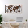 Wallity World Map Large - 2 Escultura de Pared de Metal Multicolor